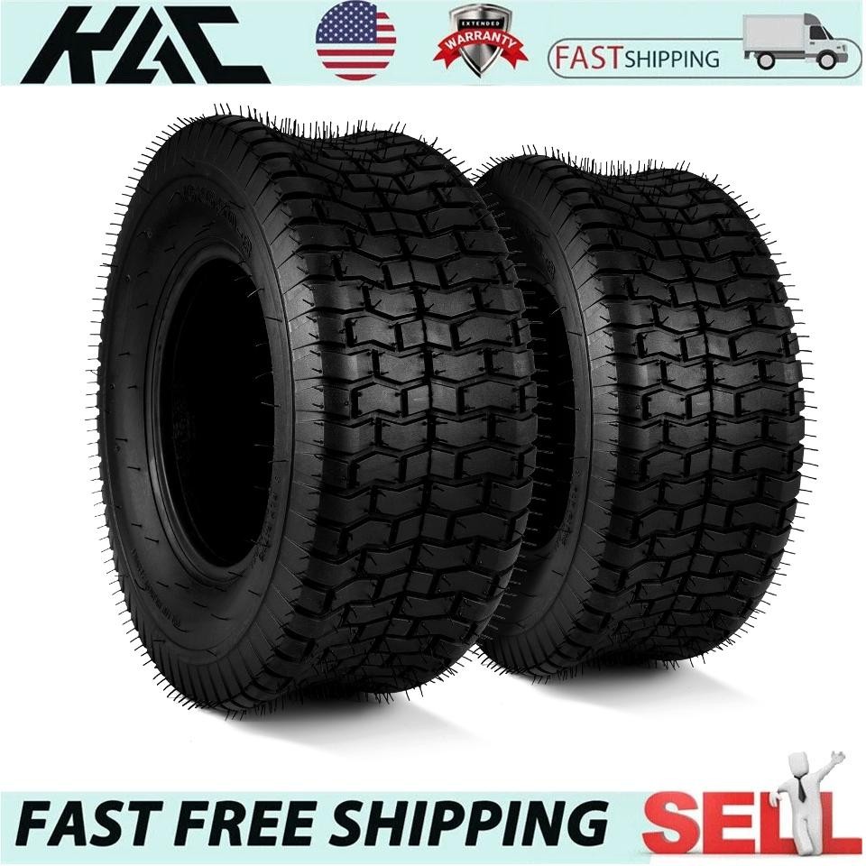 2PCS 16x6.50-8 ATV TIRES 16x6.5x8 16x6.5-8 4Ply Lawn Mower Turf Tyres Tubeless
