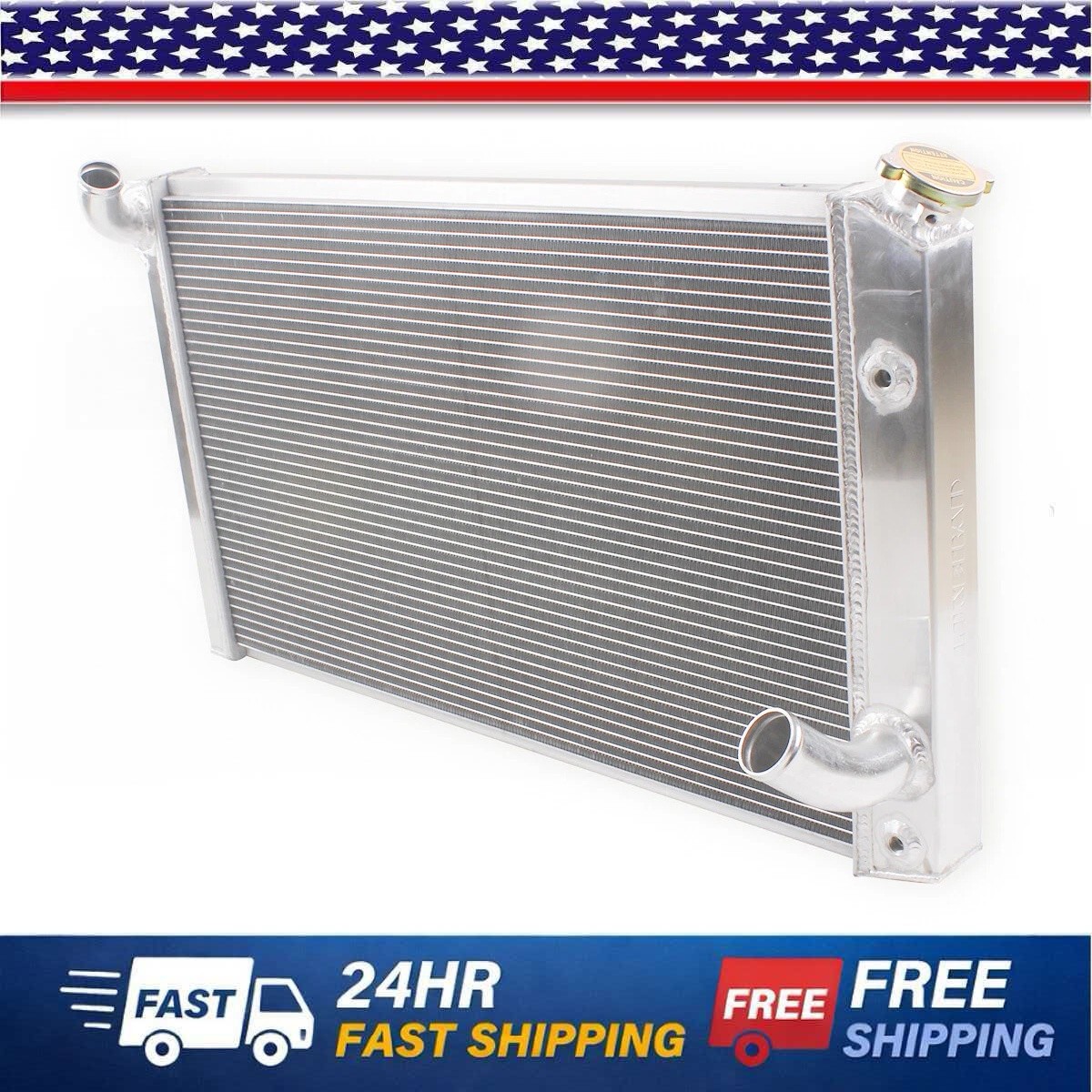 Aluminum 3-Core Radiator For Chevy Corvette 1973-1976 C3 Base Coupe 5.7L 7.4L V8