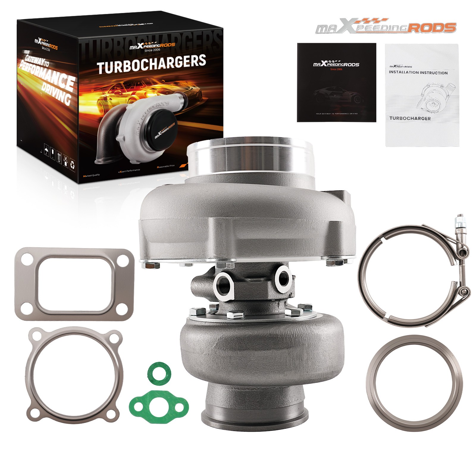 Billet T3 GT3582 GT35 A/R .70 A/R .63 Compressor Turbine Turbocharger V-Band
