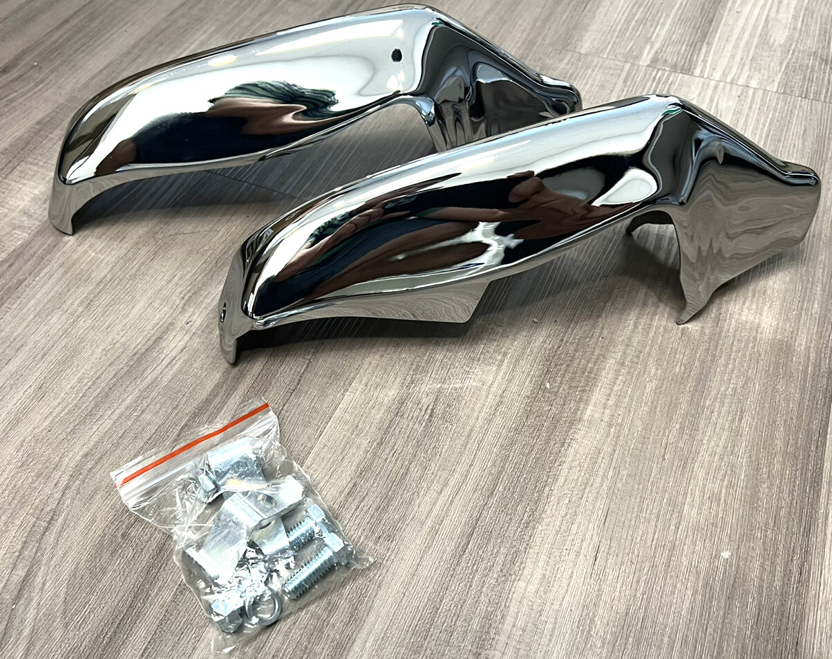 1963 Chevrolet Impala Bel Air Biscayne Rear Bumper Guards PAIR w/ Brackets 1963 Chevrolet Impala Bel Air Biscayne Rear Bumper Guards PAIR w/ Brackets