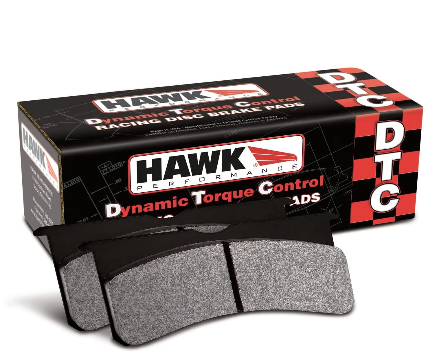 Hawk Performance HB119U.594 Brake Pads - DTC-70 Compound - Set of 4