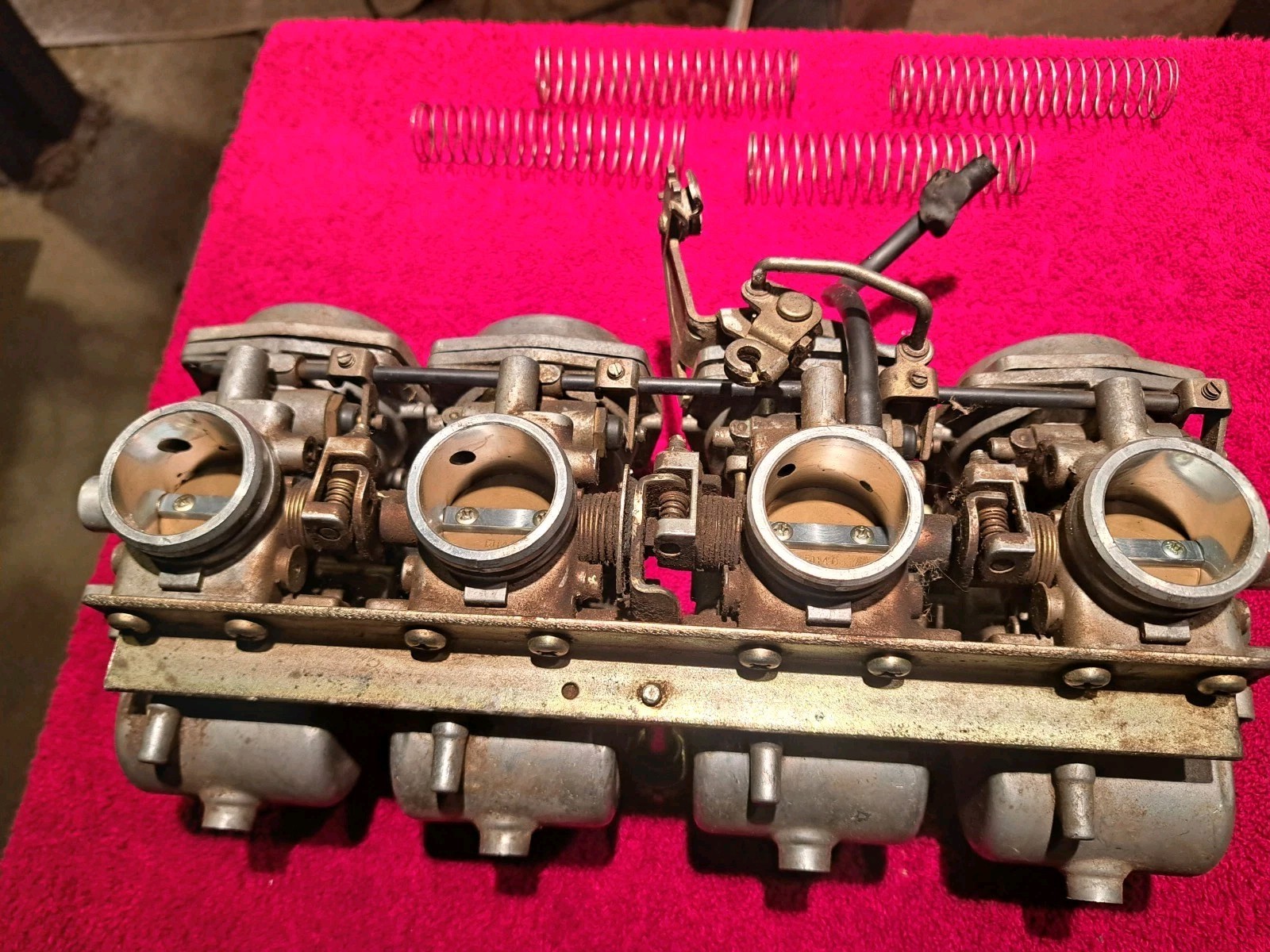 Vintage Inline Four Carburetors Motorcycle Carbs - OEM KEIHIN KOGYO