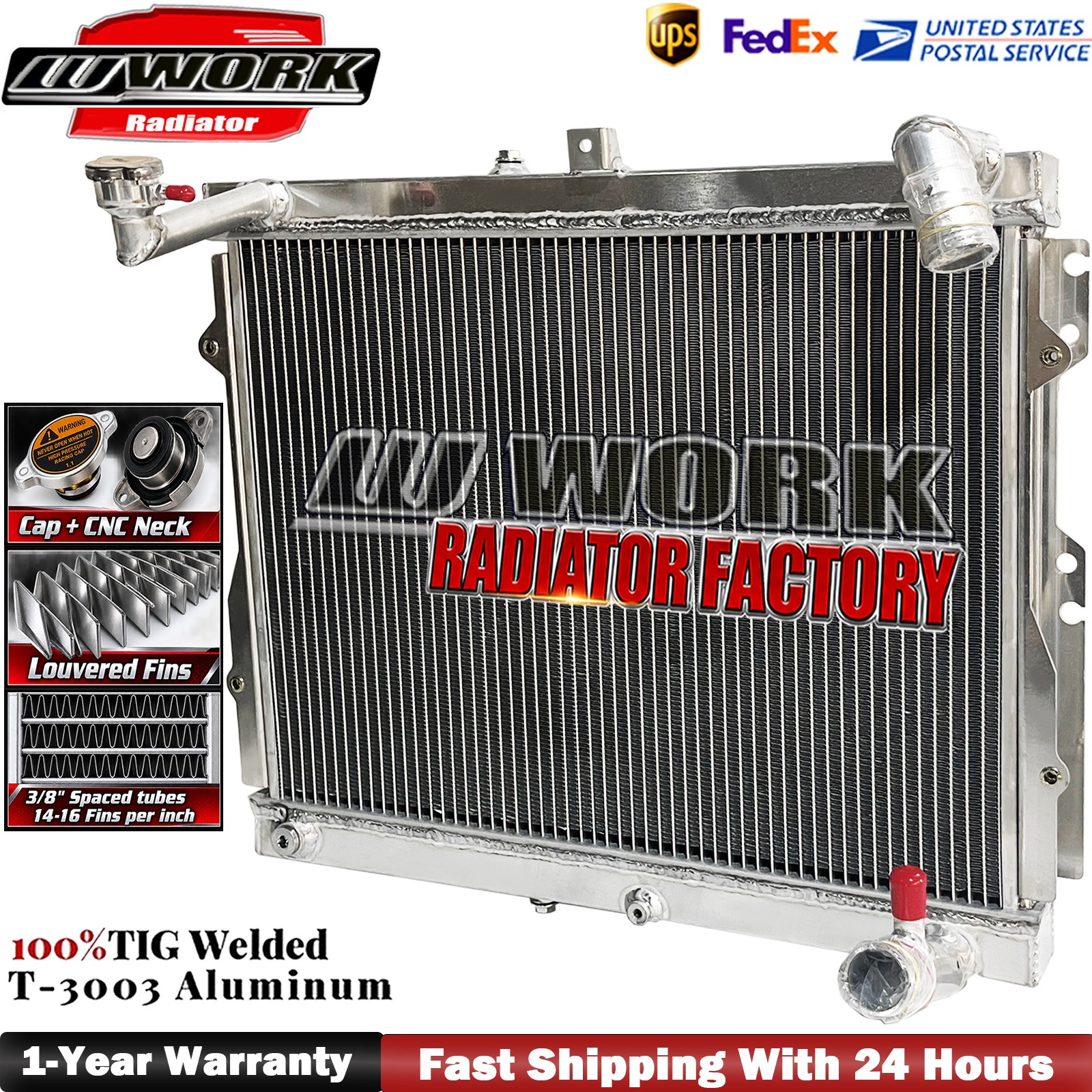 2Rows Full Aluminum Radiator for 1989-1991 Mazda RX-7 II FC3S 1.3L R2 Manual MT