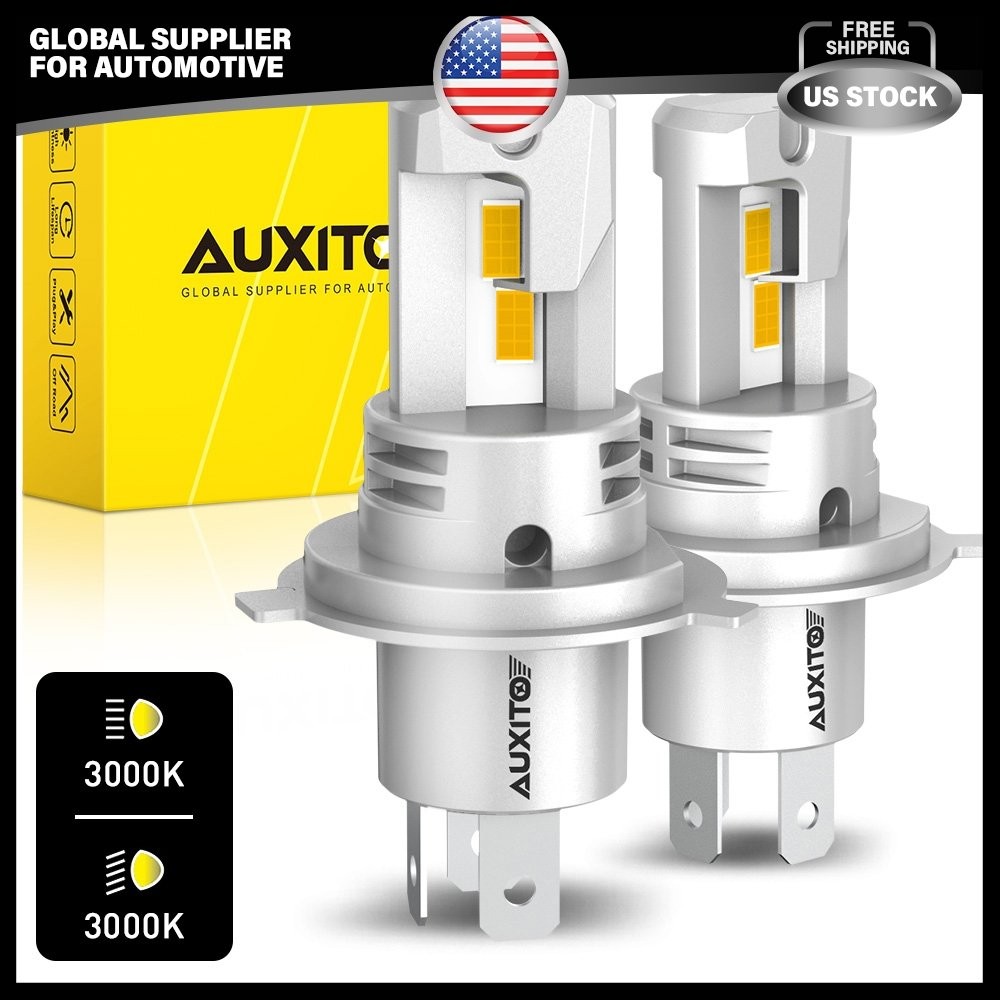 1/2SET H4/9003/HB2 LED Headlight Bulbs High Low Beam Super Bright Amber Yellow