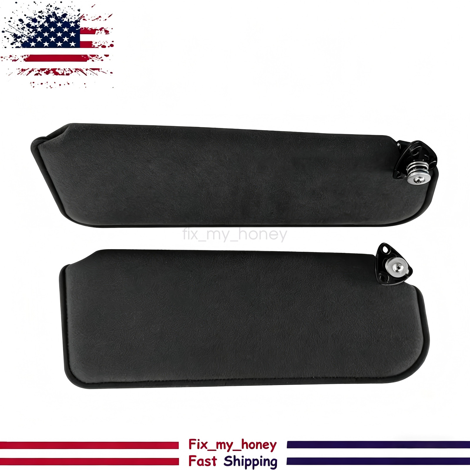 For 1993-02 FIREBIRD CAMARO sun visors set BLACK w/Brackets without mirror Pair