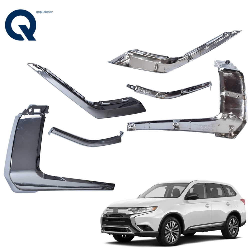 Front Bumper LH+RH Molding Strip Kit For Mitsubishi Outlander 2016 2017-2020