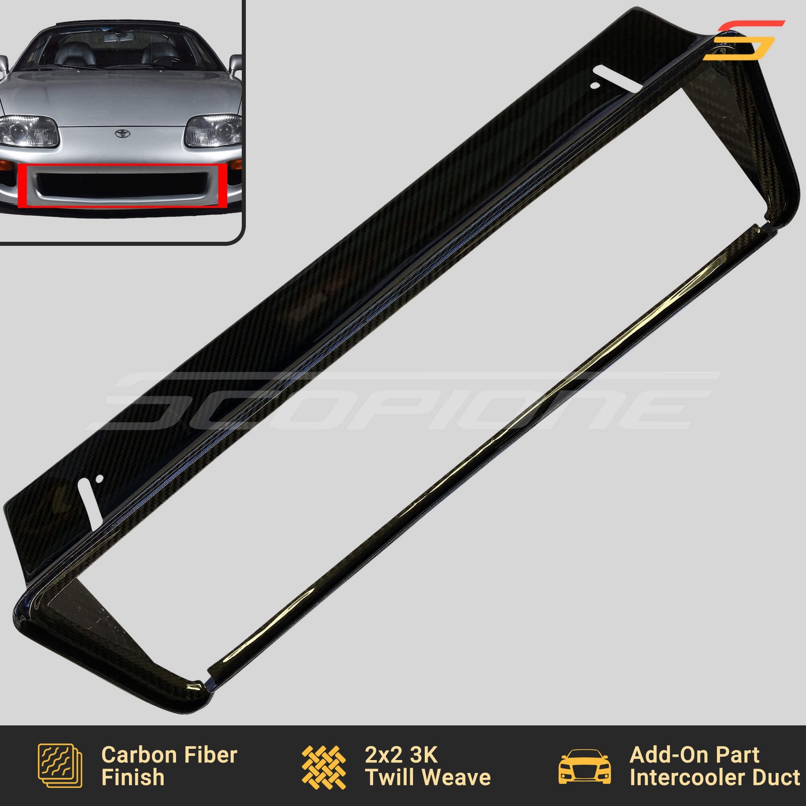 Scopione Carbon Engine Intercooler Duct Scoop Vent for Toyota 93-98 Supra MK4
