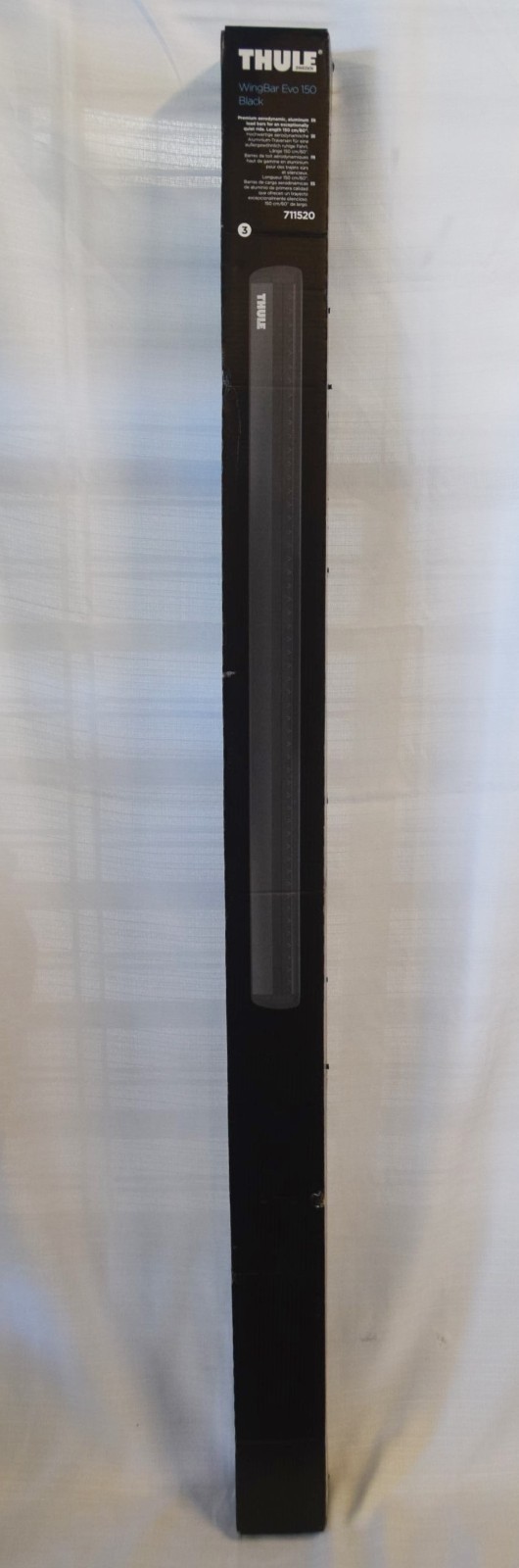 THULE WingBar Evo 150 BLACK Load Bars #711520 Aerodynamic Crossbars 60\ THULE WingBar Evo 150 BLACK Load Bars #711520 Aerodynamic Crossbars 60\