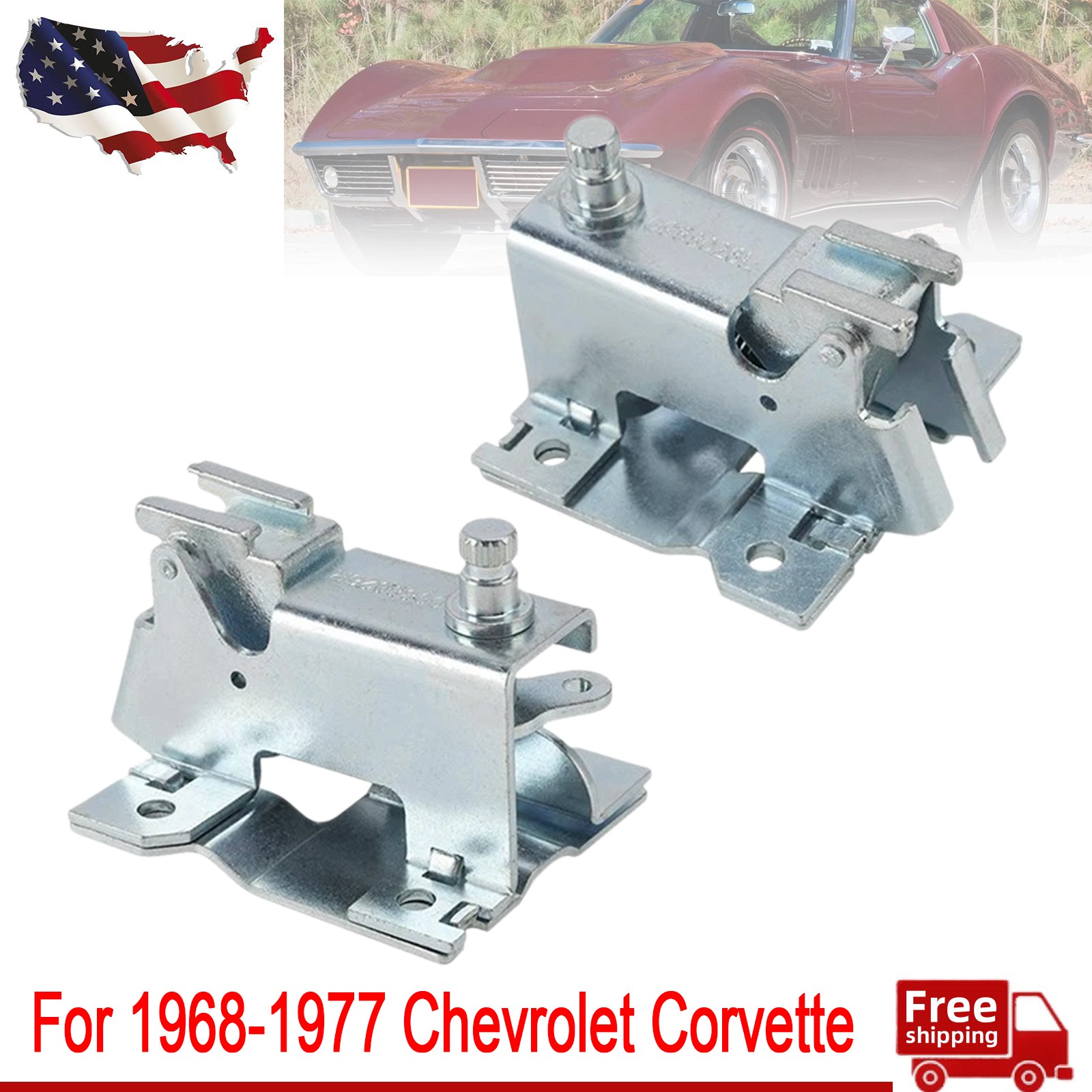 New Left Right Side Door Lock Control & Handle Assembly For 1968-1977 Corvette