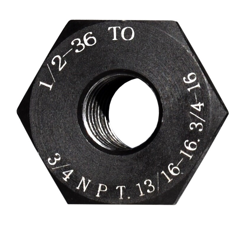 Steel Muzzle Thread Adapter Convert 1/2x36 to 3/4 NPT 13/16-16 3/4-16 Steel Muzzle Thread Adapter Convert 1/2x36 to 3/4 NPT 13/16-16 3/4-16