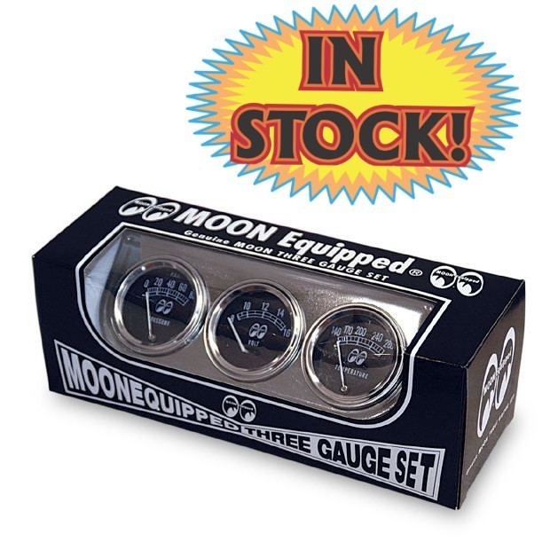 Mooneyes MPG5030 - MOON Under Dash Panel Set with 3-Gauges - Oil/Volt/Temp