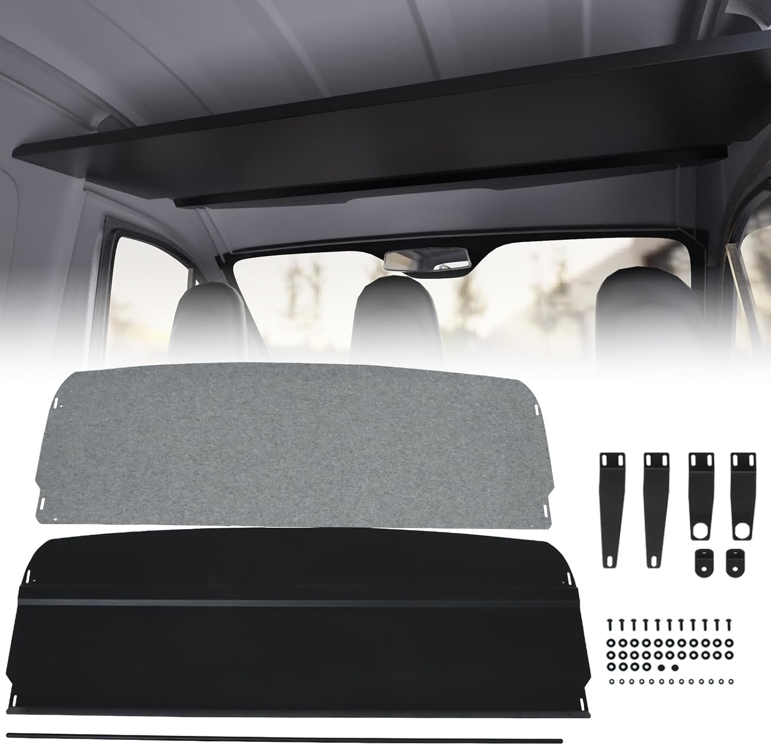 MELIPRON Aluminum Van Headliner Shelf Fit for 2019-2024 Mercedes Sprinter