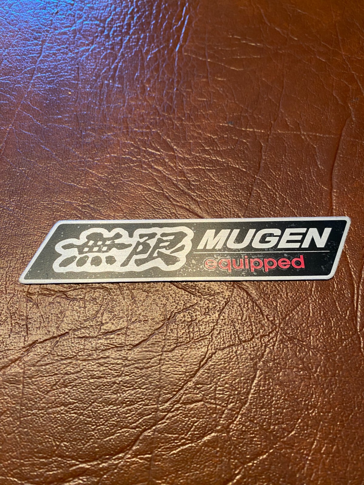 Genuine MUGEN Equipped Badge Rare Metal Lightweight JDM Emblem Genuine MUGEN Equipped Badge Rare Metal Lightweight JDM Emblem