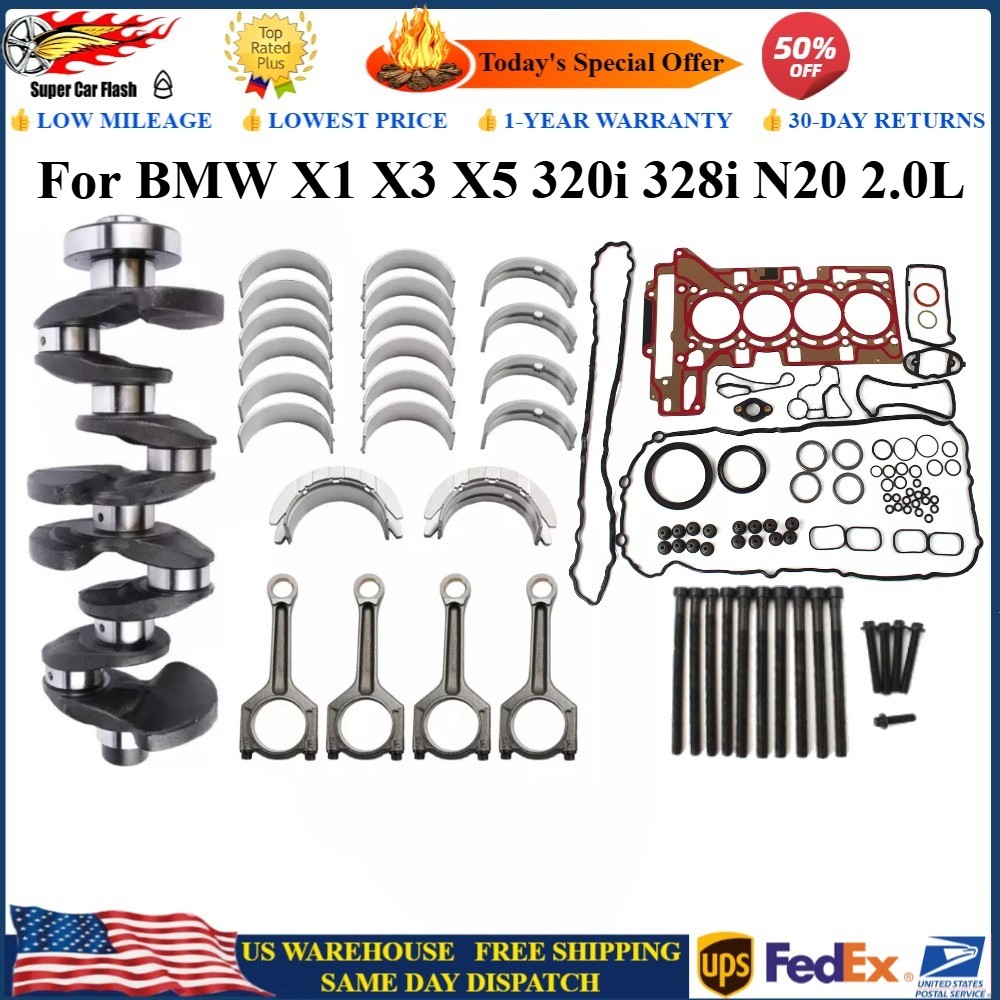 Engine Crankshaft Set+Gasket and bolts For 2012-17 BMW X1 X3 320i 328i N20 2.0L