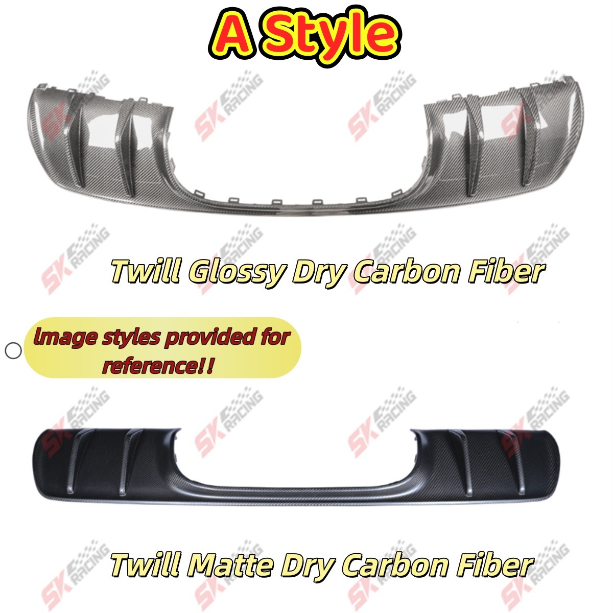 Glossy/Matte Dry Twill Carbon Rear Diffuser Lip For Porsche Cayenne Turbo GT 22+