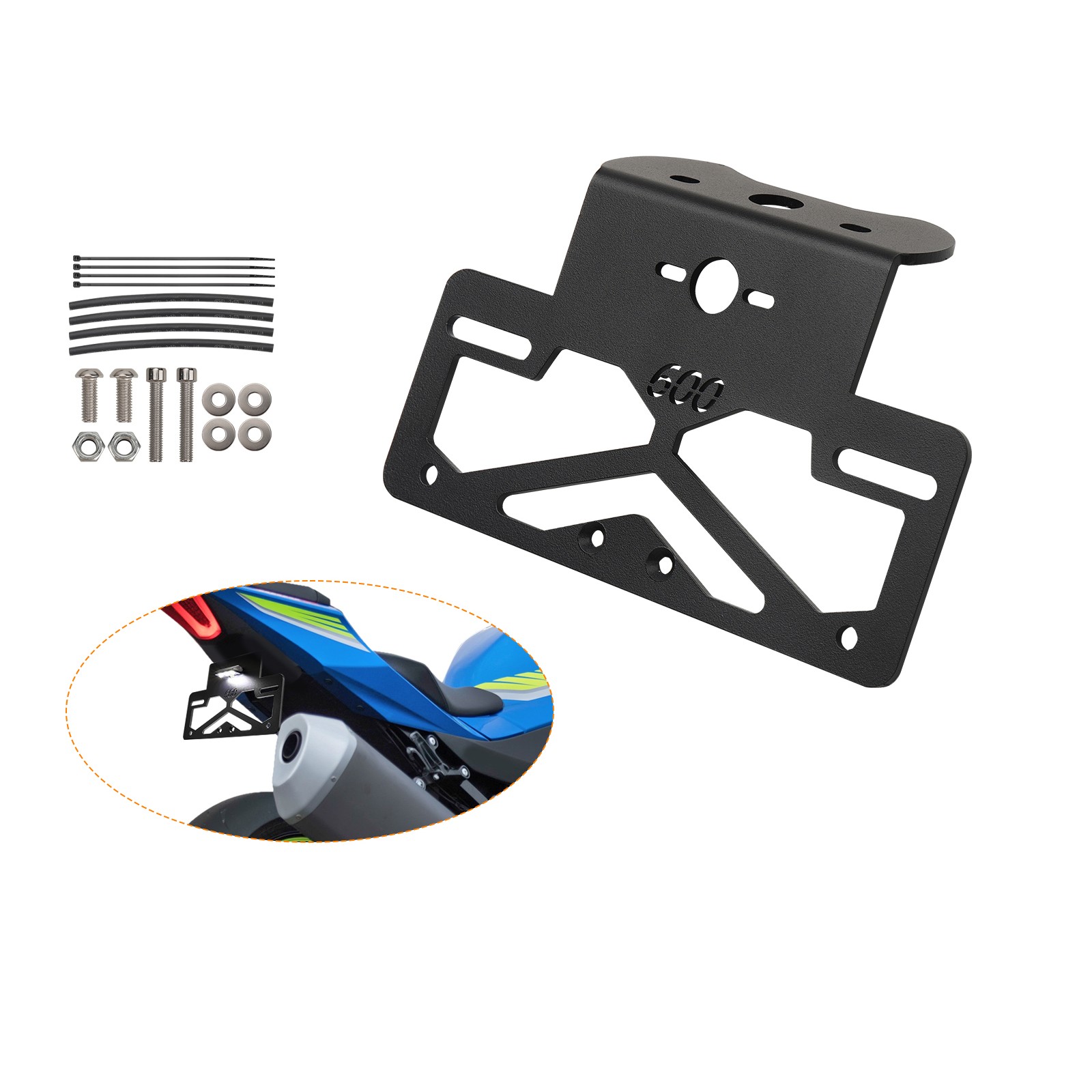 License Plate Holder Bracket Rear Fender Eliminator For Suzuki GSXR600 GSXR750