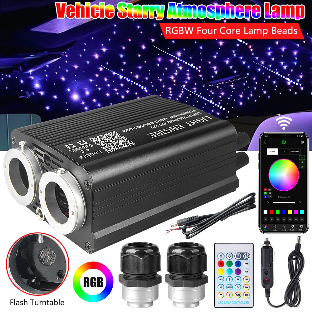 1200x*3M Twinkle Meteor Car Headliner Star Light Roof Ceiling Light Fiber Optic