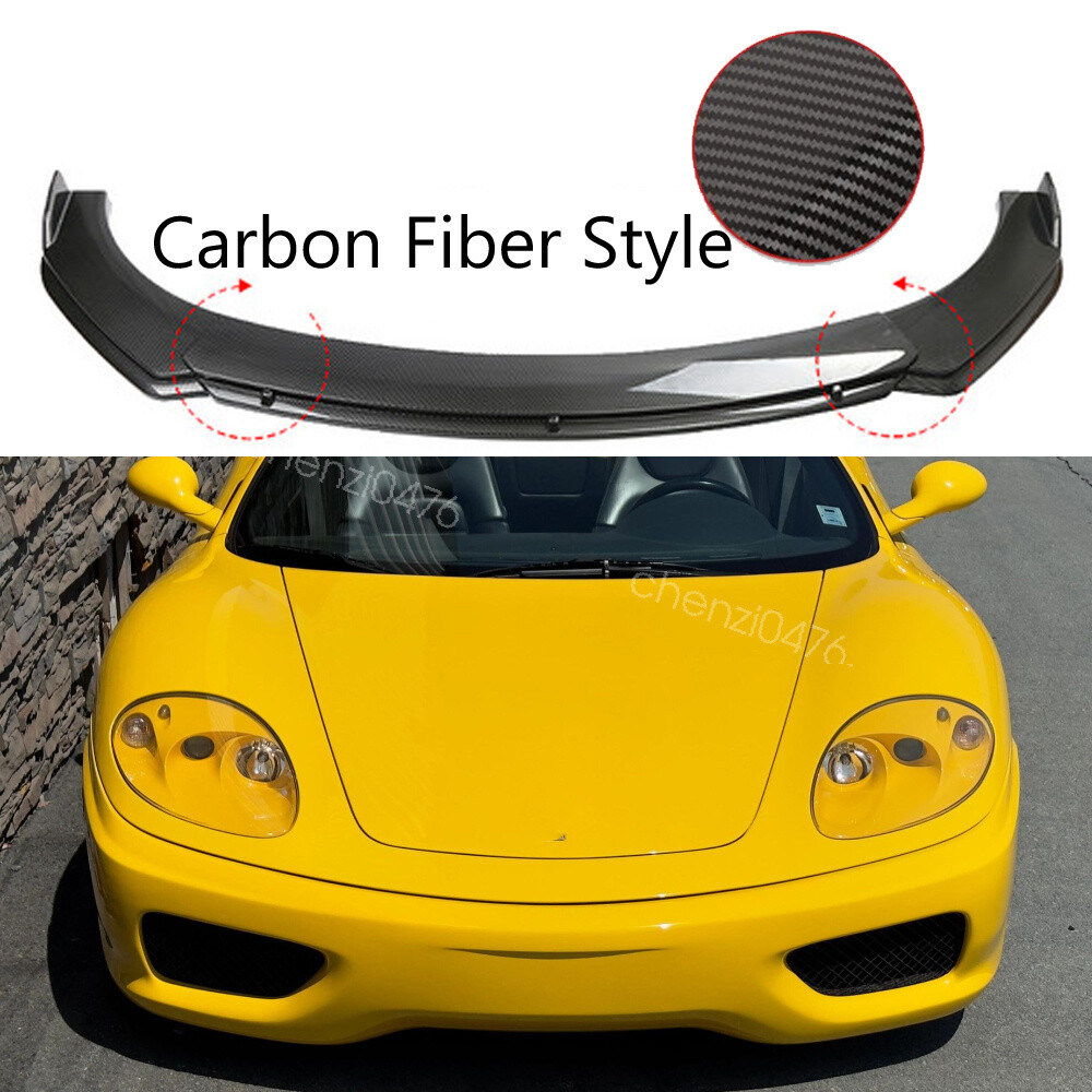 Carbon Fiber Style Front Bumper Lip Splitter Cover For 2005 Ferrari 360 Spider