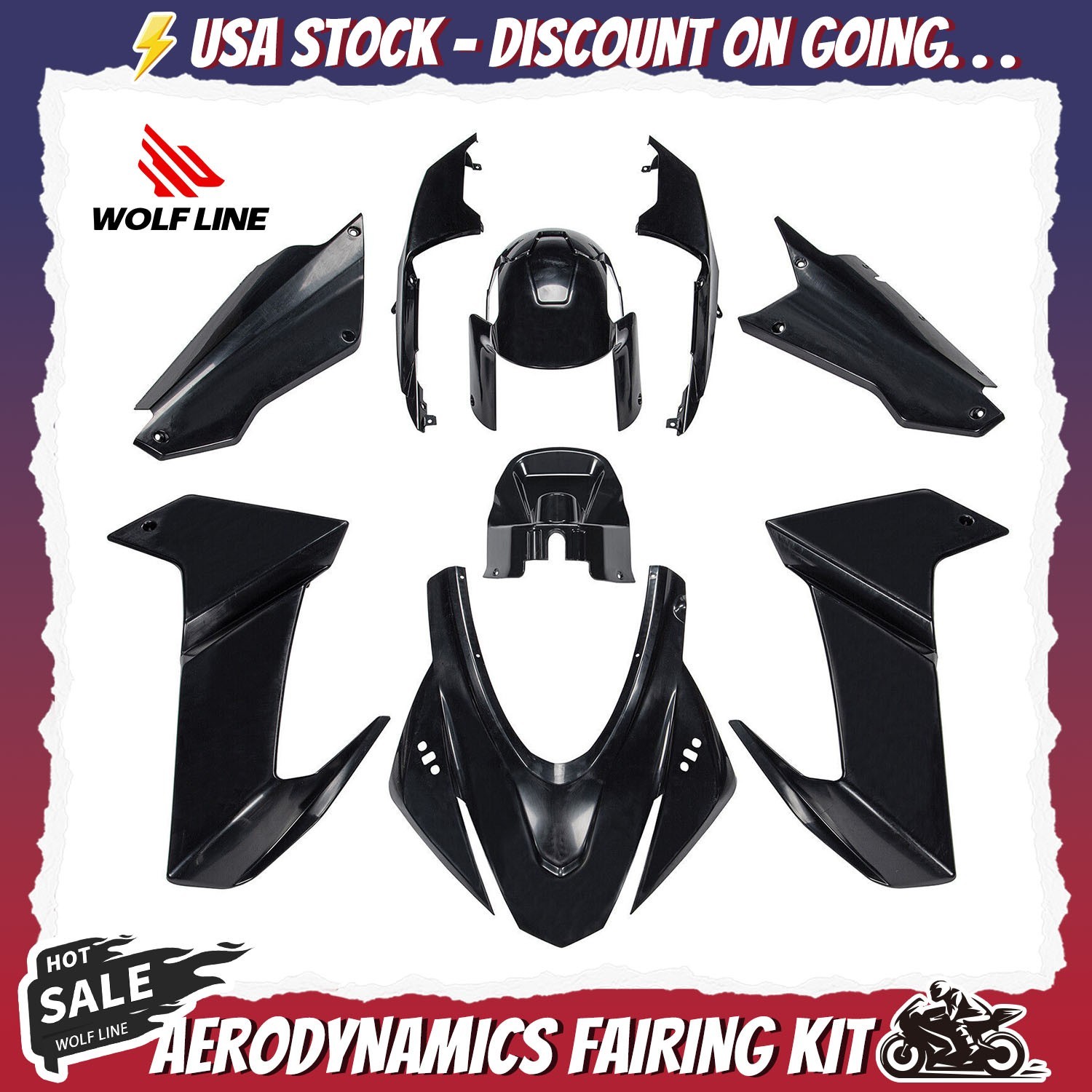 WOLFLINE Fairing Kit Bodywork For Aprilia RS660 2020-2024 Unpainted ABS Plastic