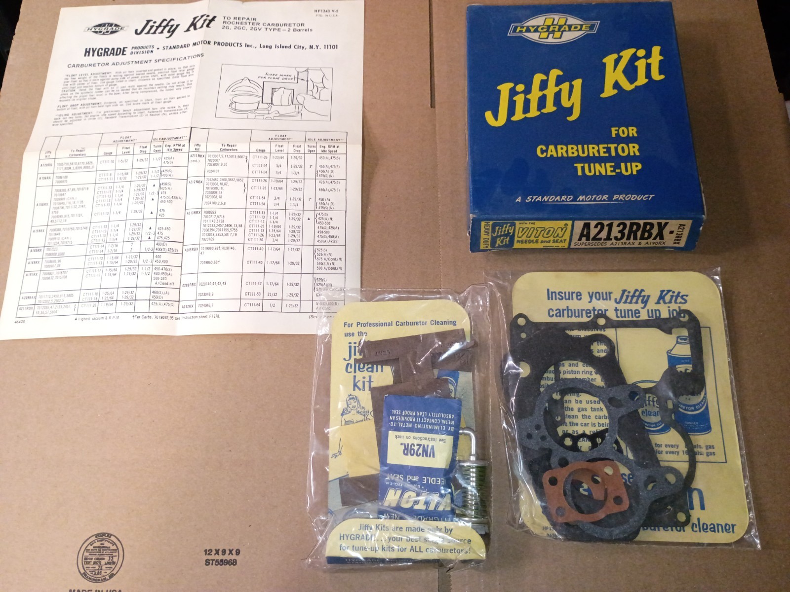 Hygrade Jiffy Kit A213RBX Carburetor Tune-Up / Rebuild Kit For GM 2 Barrel Hygrade Jiffy Kit A213RBX Carburetor Tune-Up / Rebuild Kit For GM 2 Barrel