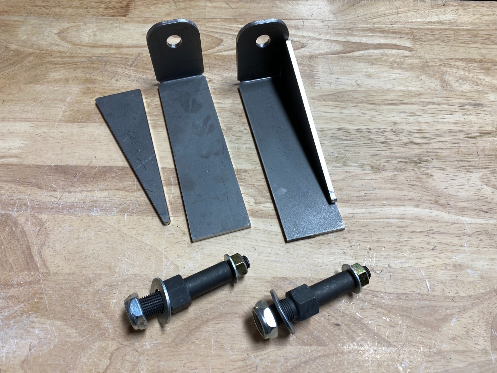 Universal Front Shock Relocation Kit - Weld on towers with studs Universal Front Shock Relocation Kit - Weld on towers with studs