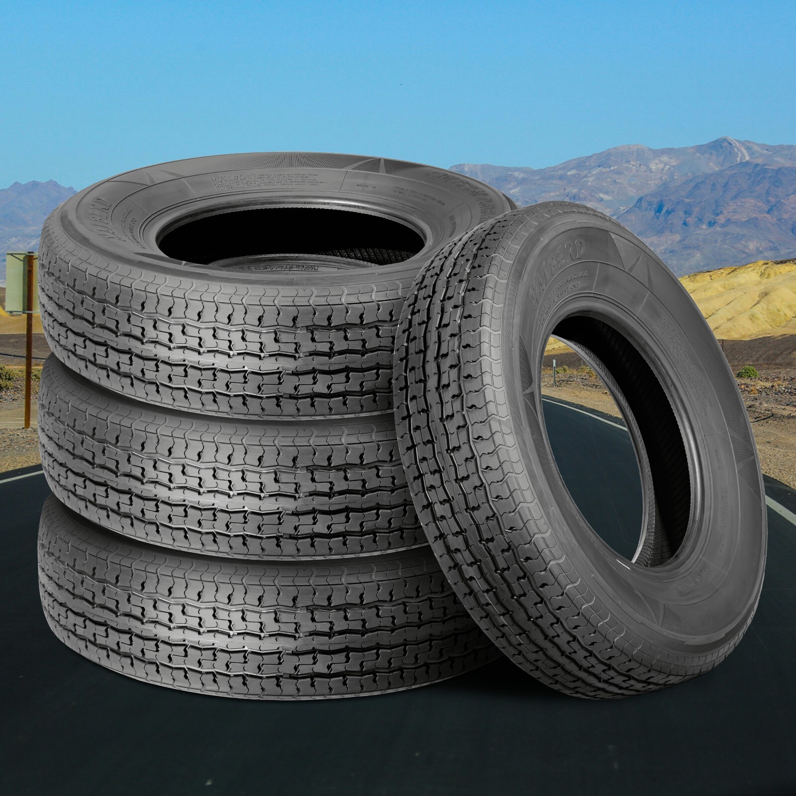 Set Of 4 ST225/75R15 Trailer Tires Radial 225 75 15 Tubeless 10PR Load Range E Set Of 4 ST225/75R15 Trailer Tires Radial 225 75 15 Tubeless 10PR Load Range E