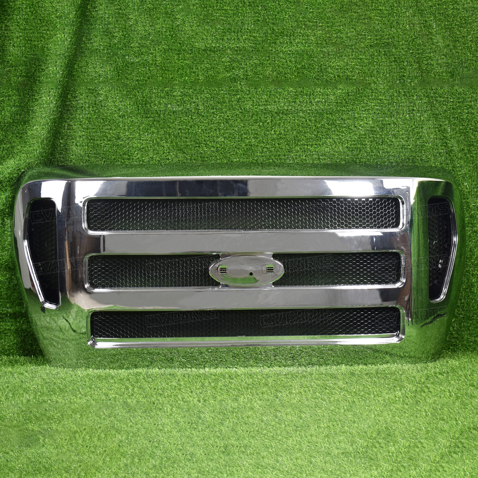 For 2004-2015 Ford F-650 F650 F-750 Chassis Front Grille Grill Chrome Assembly