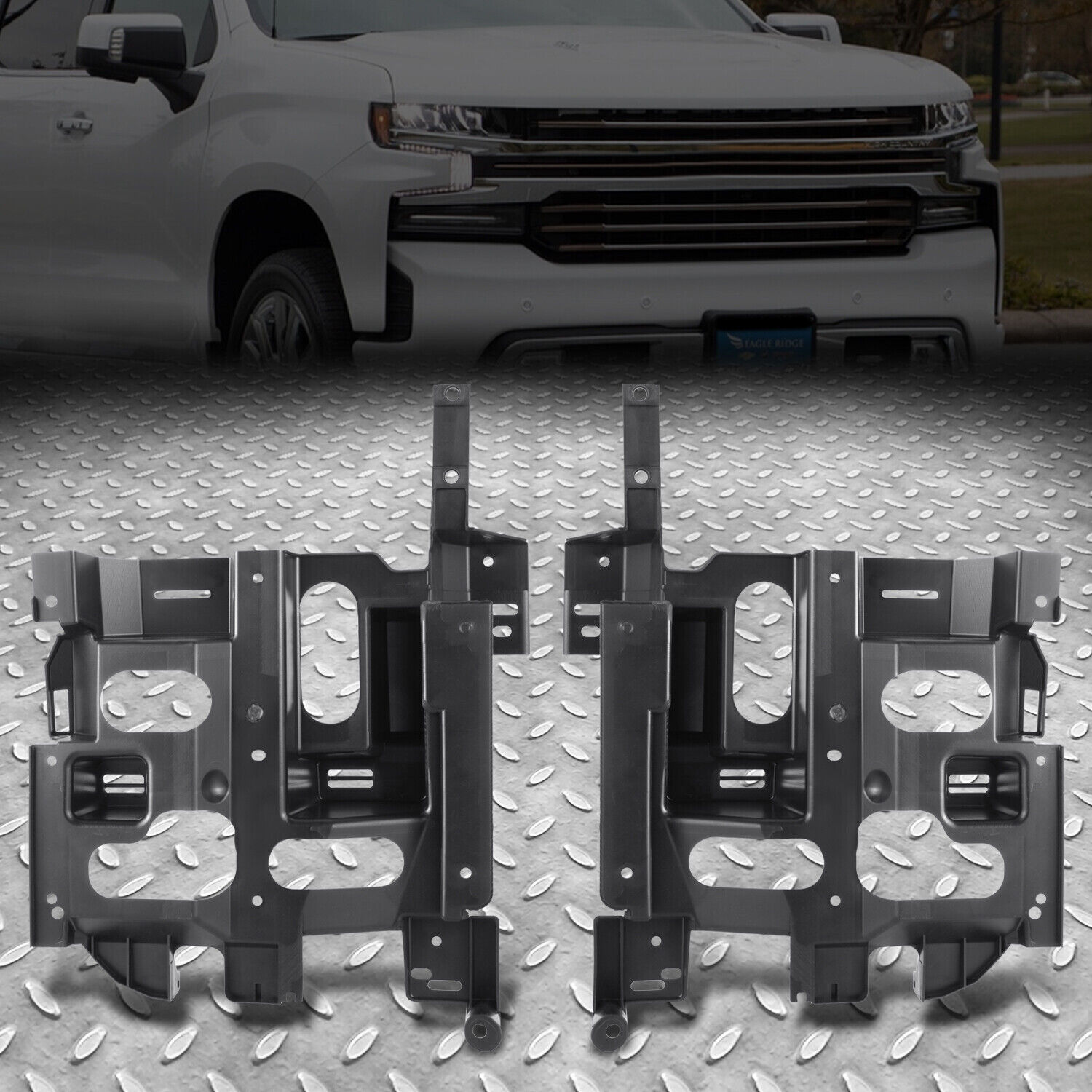 For 03-07 Chevy Silverado Avalanche Left & Right Side Headlight Mount Brackets