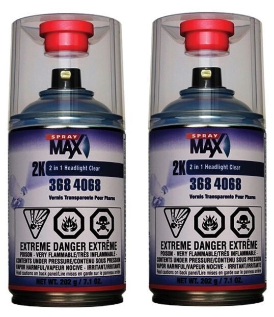 SprayMax 2K 2 in 1 Headlight Clear, 3684068 (2 Pack) SprayMax 2K 2 in 1 Headlight Clear, 3684068 (2 Pack)