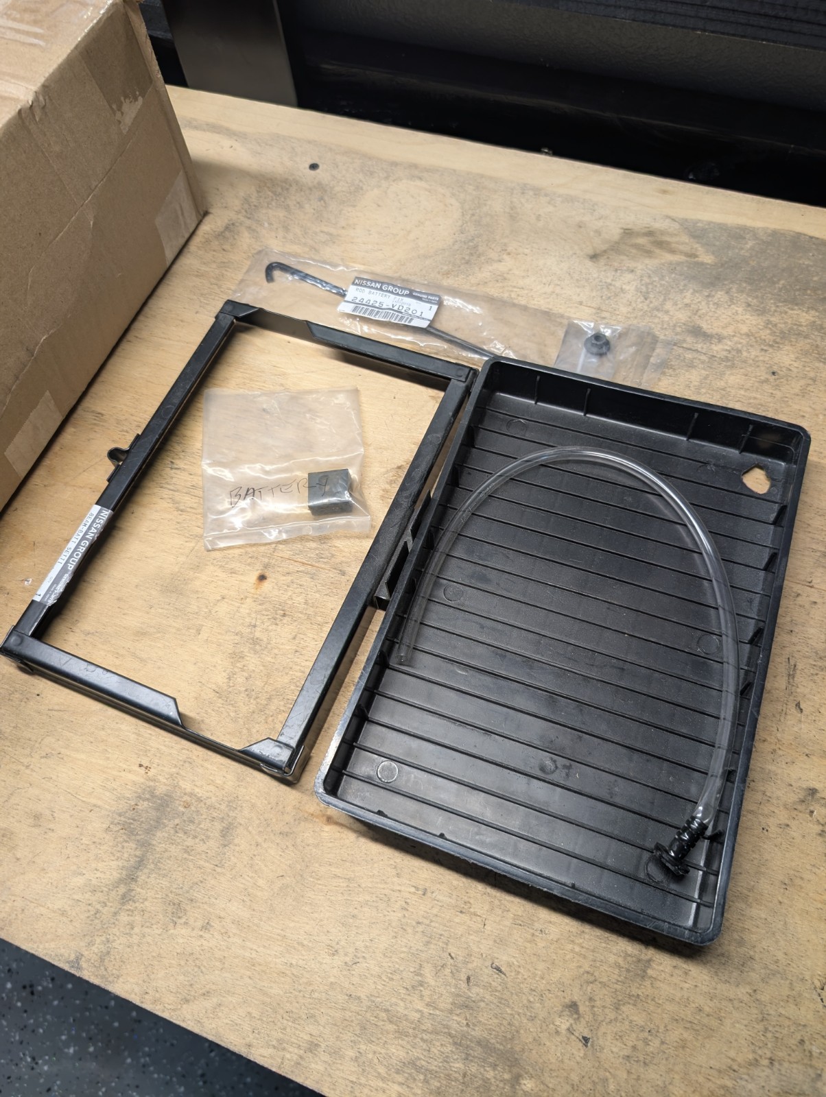 Genuine OEM Datsun Nissan Battery Hold Down Bracket Set 240Z S130