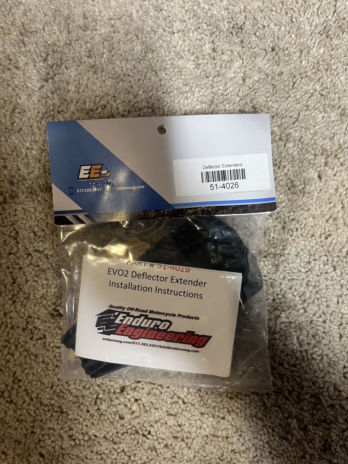 Enduro Engineering 51-4026 EVO 2 Moto Roost Deflector Extenders Black Enduro Engineering 51-4026 EVO 2 Moto Roost Deflector Extenders Black