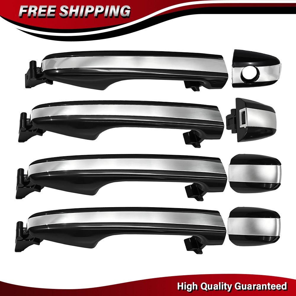 Pack of 4 Exterior Outside Door Handle Chrome For Toyota Venza 2009-2013 Plastic