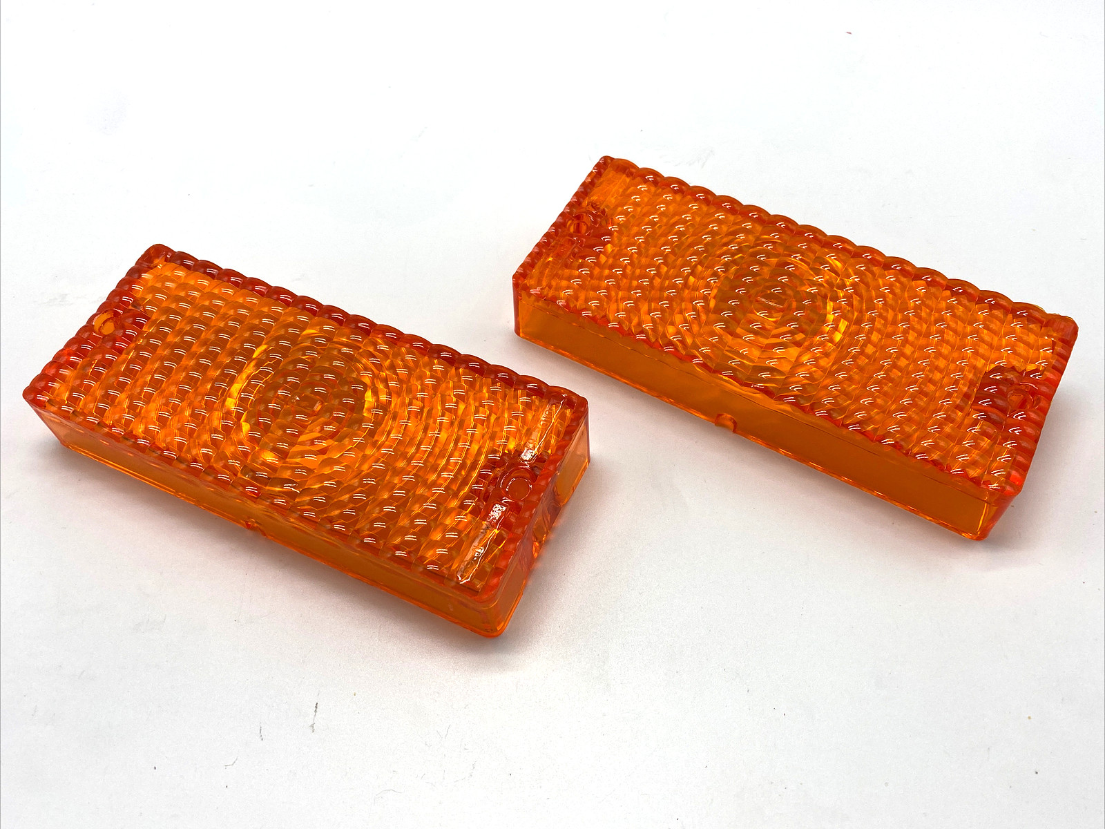 1969 1970 Chevy Pickup Truck Parking Light Lamp Lens Amber Pair LH RH 2PCS