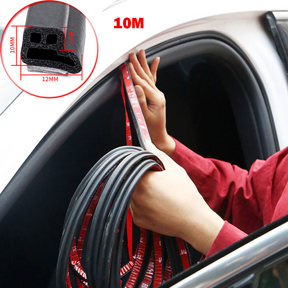 32.8Ft Car L-Shaped Door Rubber Sealing Strip Weatherstrip Edge Moulding Trim