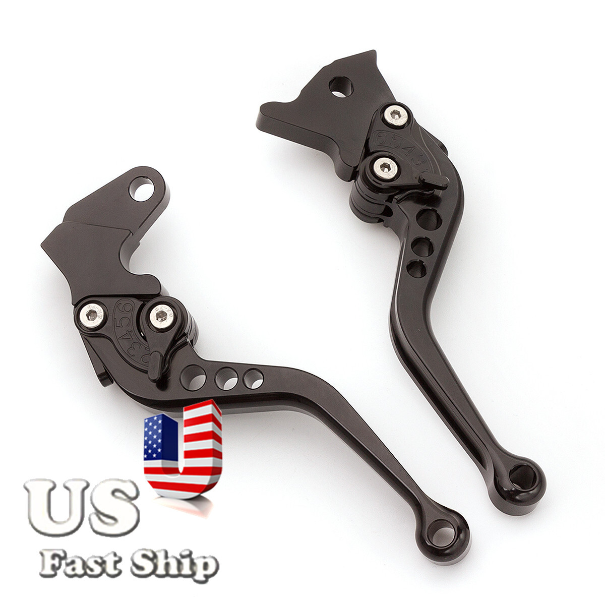 CNC Short Clutch Brake Levers Set For HONDA CBR1000RR/FIREBLADE 2004-2007 Black