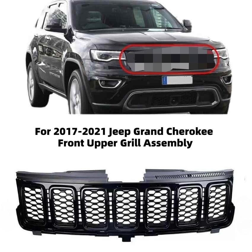 NEW 68258419AC Fit to 2017-2022 Jeep Grand Cherokee Front Upper Grill Assembly