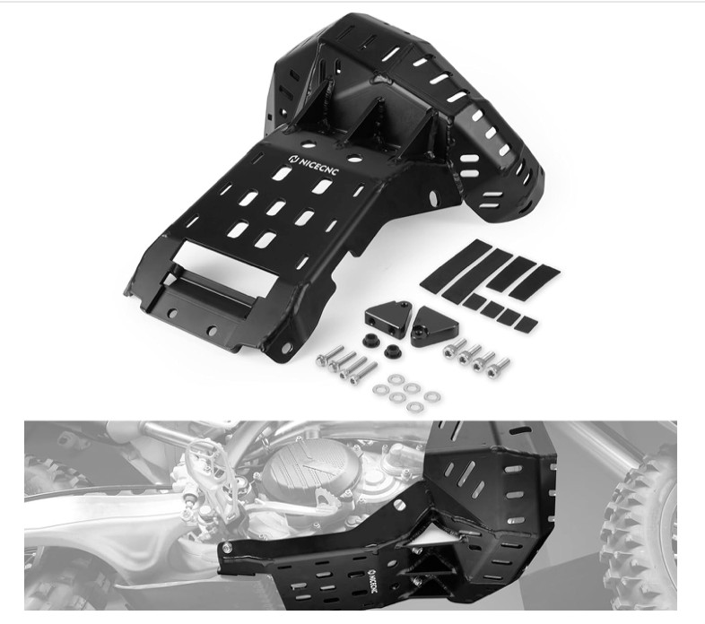 NICECNC Skid Plate with Pipe Guard For KTM 250 300 SX XC 2023-2026 EXC XCW 24-26 NICECNC Skid Plate with Pipe Guard For KTM 250 300 SX XC 2023-2026 EXC XCW 24-26