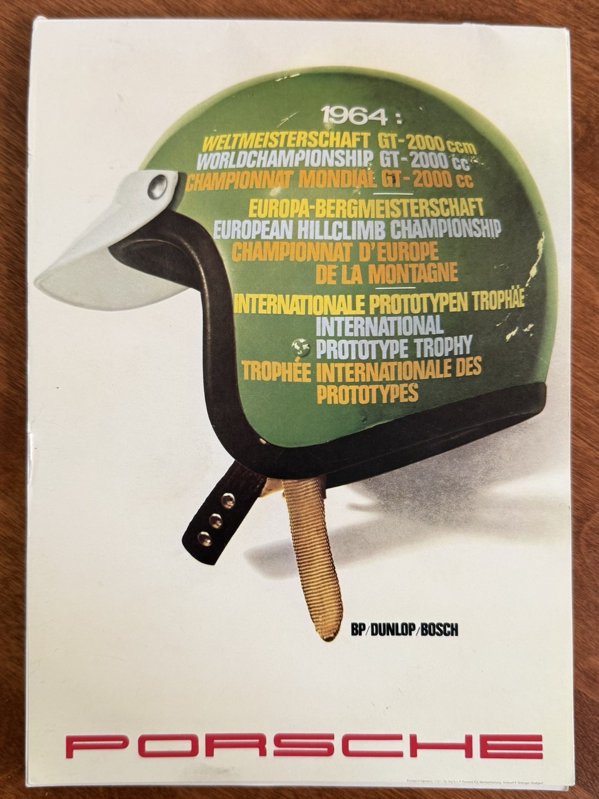 Vintage Porsche Notepad 64’ Trophy Race Helmet - 30 Pages, Very Clean 8”x6” Vintage Porsche Notepad 64’ Trophy Race Helmet - 30 Pages, Very Clean 8”x6”