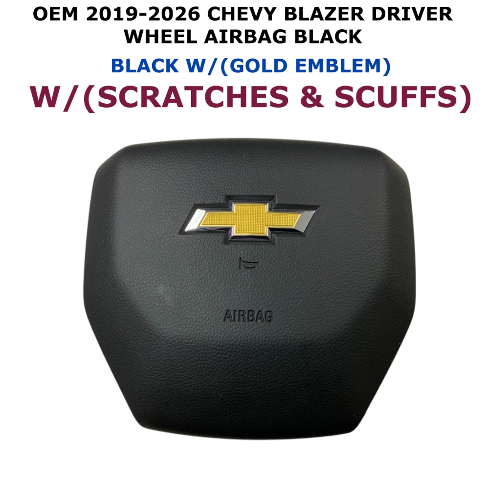 2019 20 21 22 23 24 25 2026 Chevy Blazer driver wheel airbag BLACK 85021802