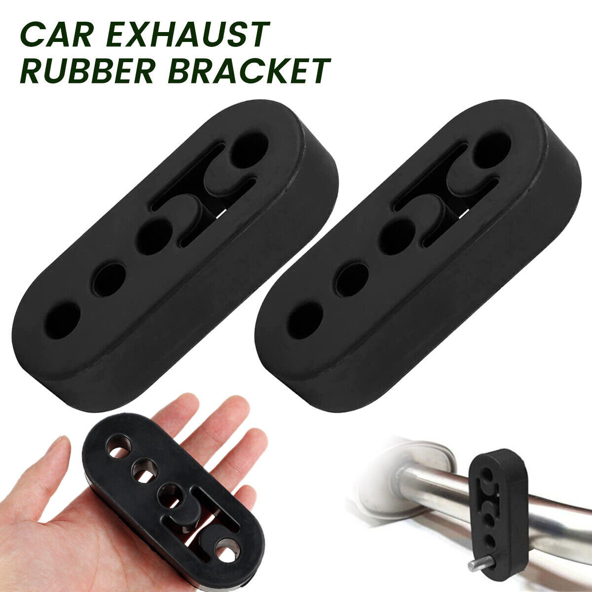 2x Performance Polyurethane Rubber Exhaust Hangers Adjustable Muffler Universal