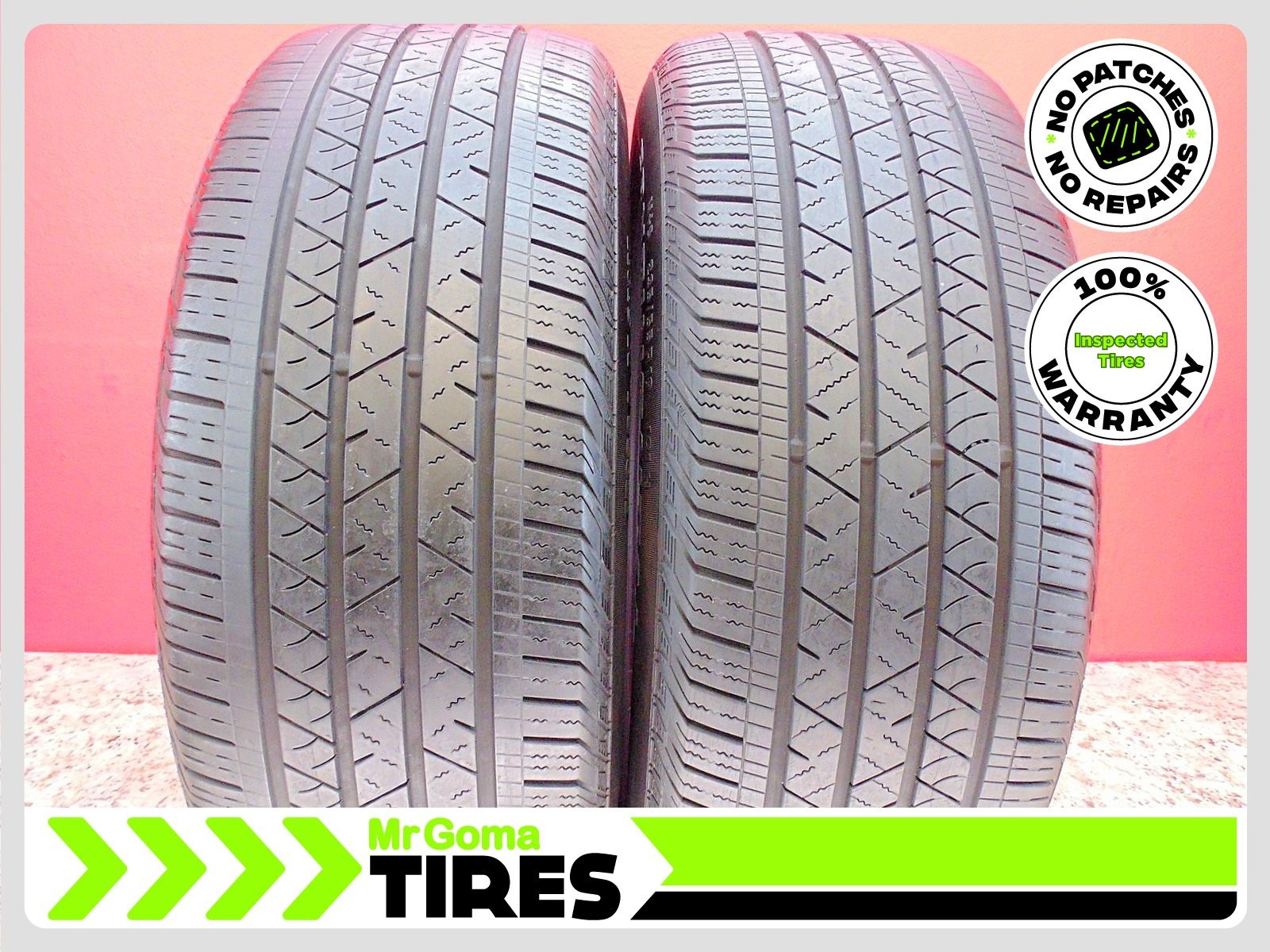 2 Continental Crosscontact LX Sport 235/55R19 Used Tires 7.5/32 Tread 2355519 2 Continental Crosscontact LX Sport 235/55R19 Used Tires 7.5/32 Tread 2355519