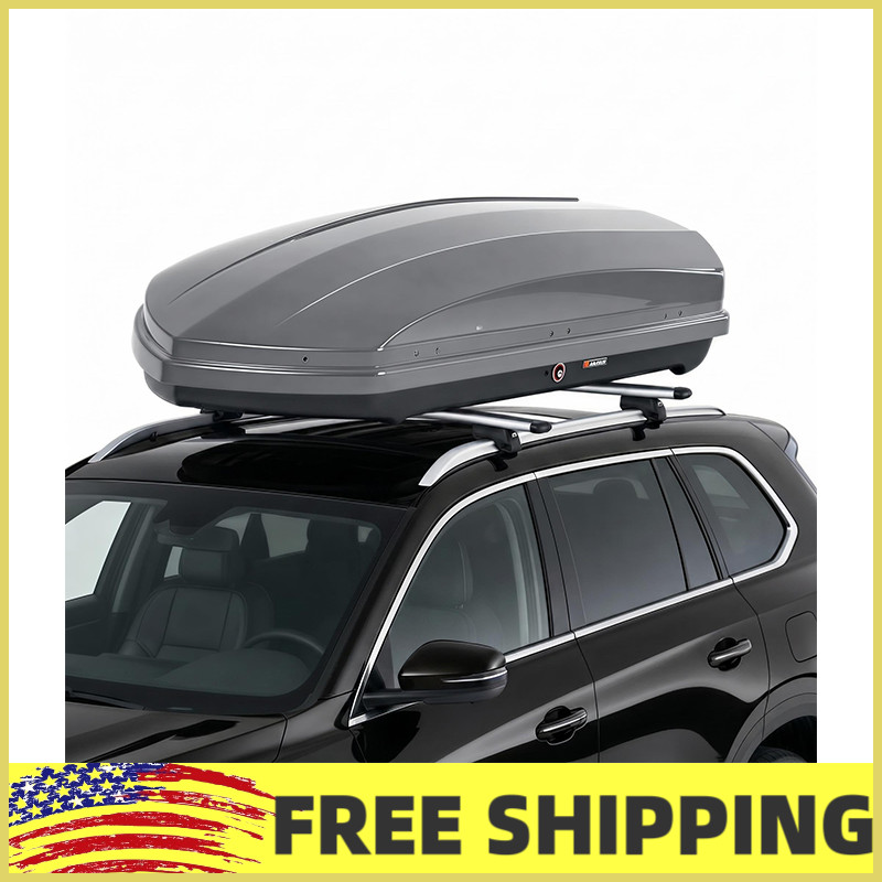 19.4 Cu. Ft. Car SUV Rooftop Cargo Box Luggage Carrier Dual-Side Opening 220 lbs 19.4 Cu. Ft. Car SUV Rooftop Cargo Box Luggage Carrier Dual-Side Opening 220 lbs