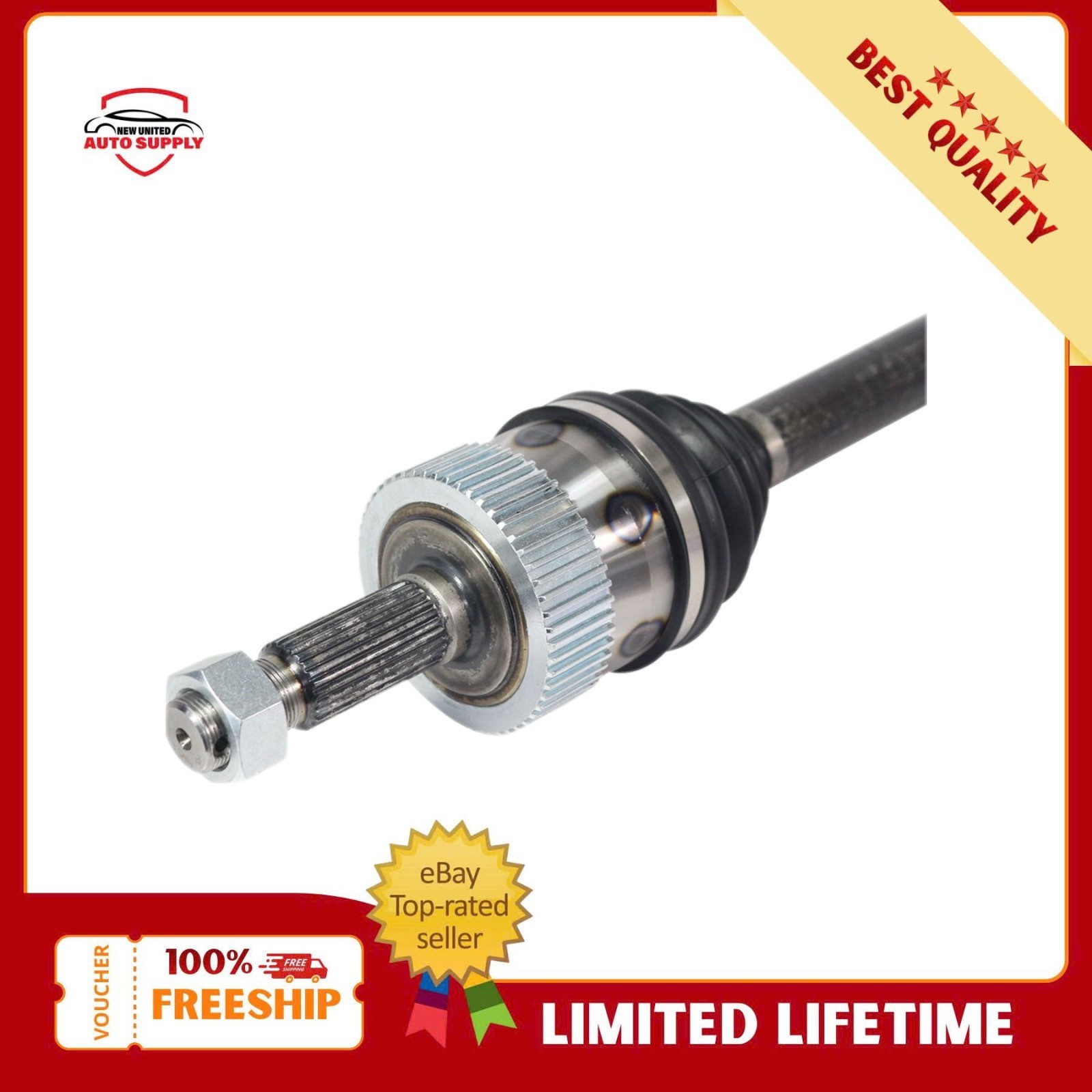 NCV82505 Front Left CV Axle 4WD fits 1984-1998 Jeep Cherokee Grand Cherokee