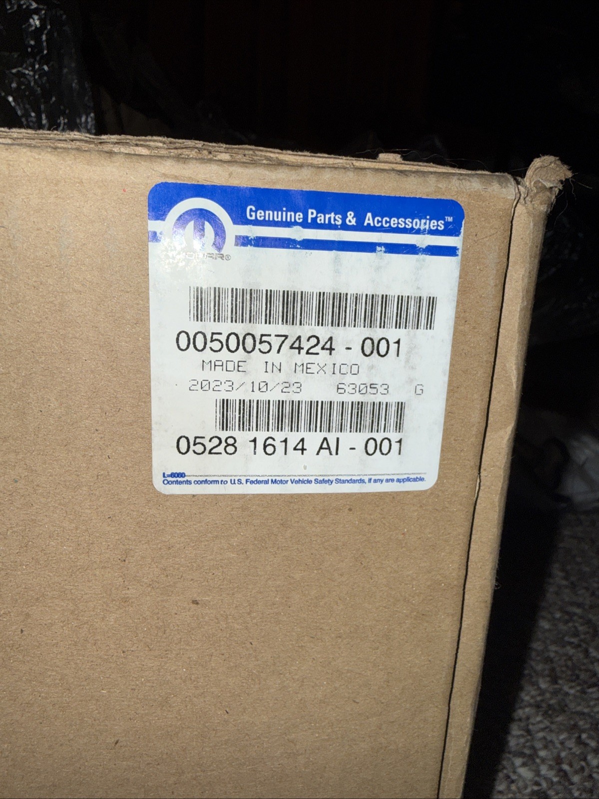 Genuine Mopar Turbocharger 2018-2023 JEEP WRANGLER P/N: 05281614AI Genuine Mopar Turbocharger 2018-2023 JEEP WRANGLER P/N: 05281614AI
