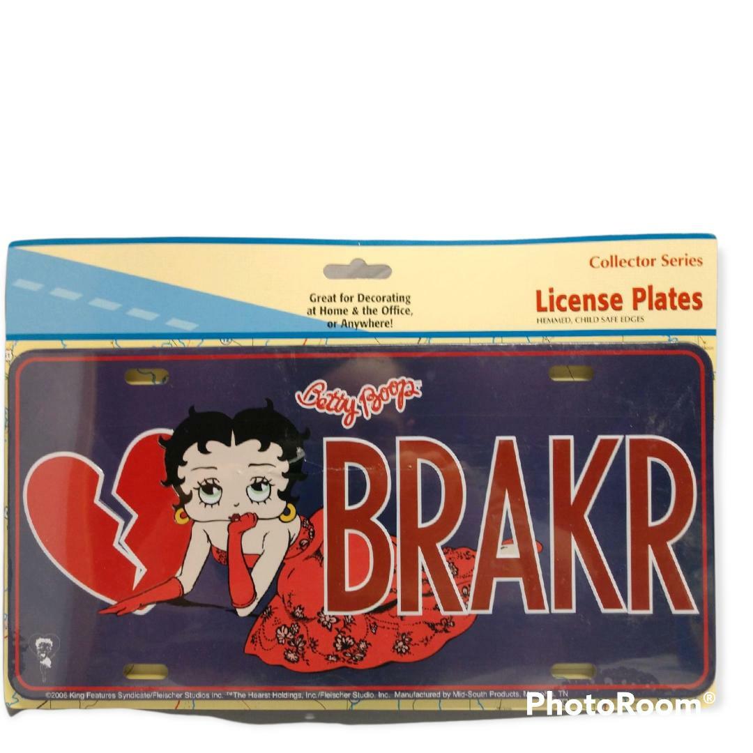 Betty Boop, License Plate New Car Tag Brakr Betty Boop, License Plate New Car Tag Brakr