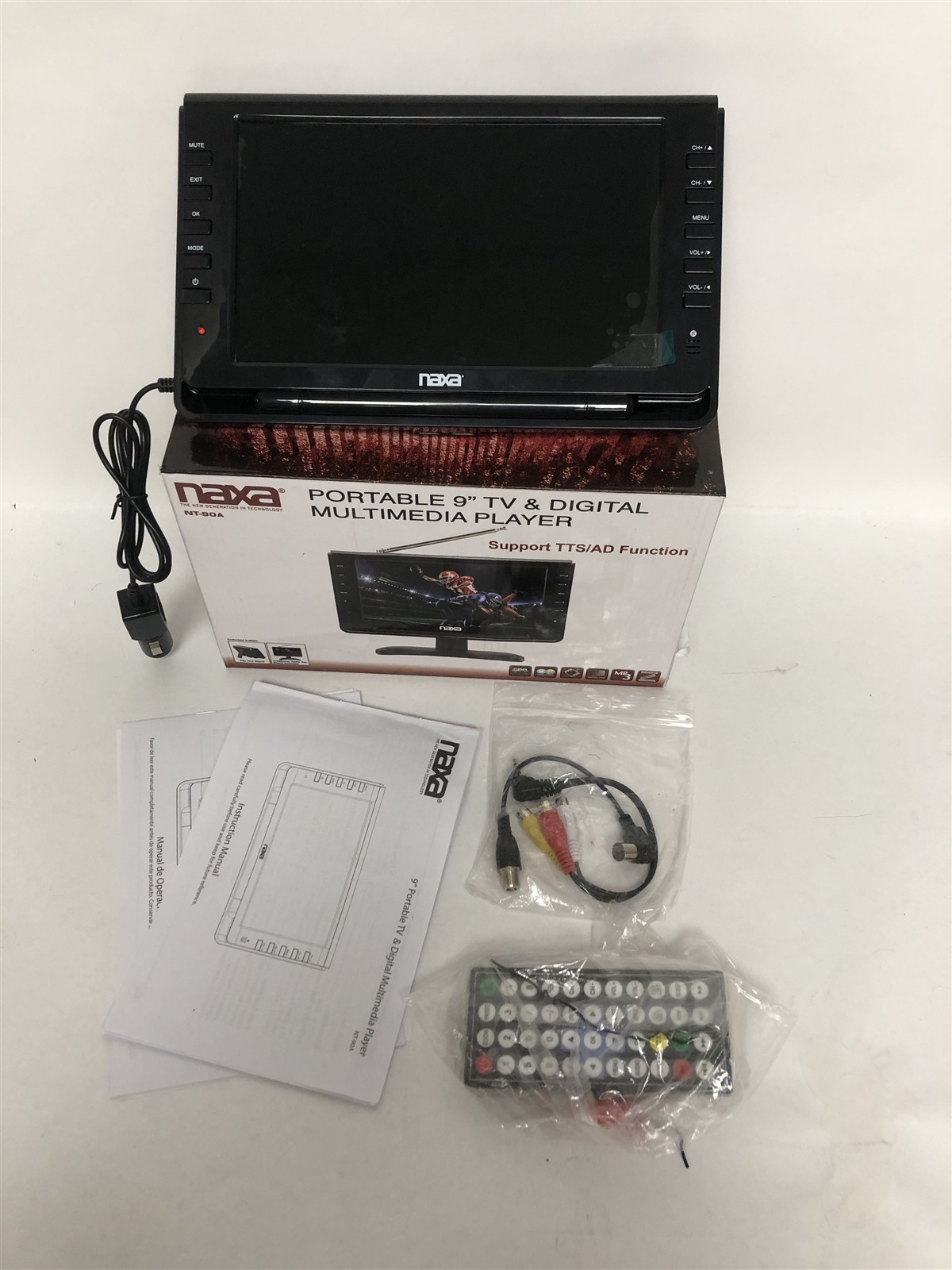 Naxa NT-90 9 in. Portable TV Digital Multimedia Player