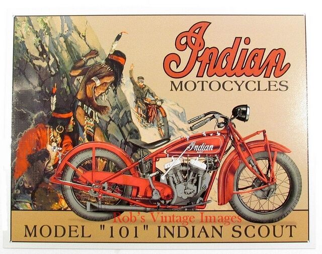 Indian Motorcycle Advertising Poster  Vintage Racing Antique Ad print  8 X 10  