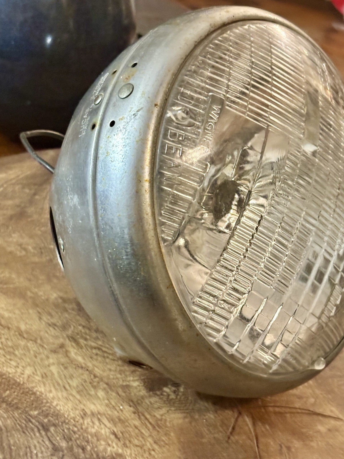 Vintage Genuine Lucas SS700P Headlight Bucket OEM Triumph Norton BSA Commando