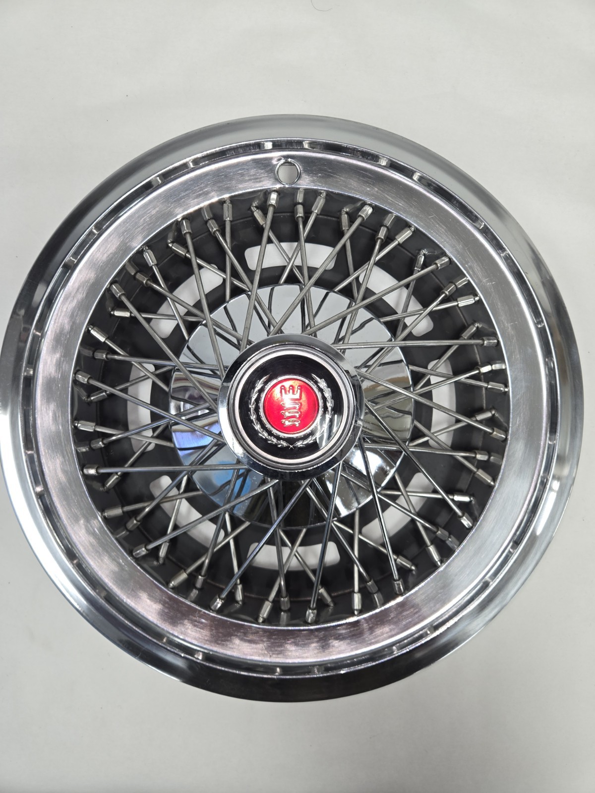 1974-82 Ford Mercury 15inch Wire Spoke Stainless Steel Hub Cap OEM Fomoco NOS 1974-82 Ford Mercury 15inch Wire Spoke Stainless Steel Hub Cap OEM Fomoco NOS