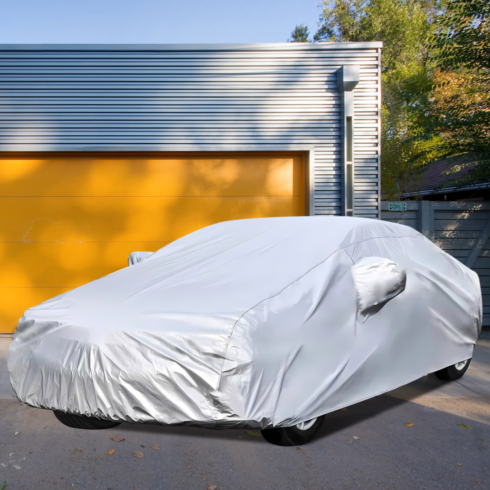 Full Sedan Car Cover Waterproof All Weather Protection Anti-UV Rain Snow Sun